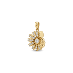 Snail Shell Pendant with CZ Stone - 10×18mm 18K Gold Plated - Image 2