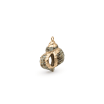 Green Gold Edge Natural Turban Shell Charm - 25×31mm - Image 2