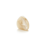 White Heart Natural Shell Side Hole Charm - 12×12mm - Image 2