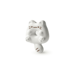White Cat Donut Enamel Jewelry Beads - 14×18mm - Image 2
