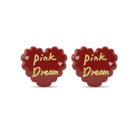 Red Dreamy Heart Enamel Jewelry Beads - 14×16mm