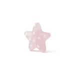 Pink Star White Dotted Enamel Glass Bead - 14mm - Image 2