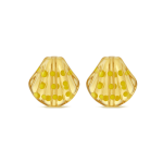 Yellow Dottecd Shell Enamel Glass Bead - 17×19mm
