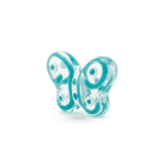 Blue Dreamy Butterfly Enamel Glass Bead - 10×15mm - Image 2