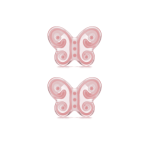 Pink Dreamy Butterfly Enamel Glass Bead - 10×15mm