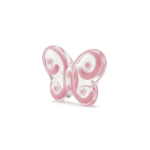 Pink Dreamy Butterfly Enamel Glass Bead - 10×15mm - Image 2
