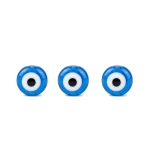 Blue Evil Eye Round Enamel Glass Bead - 6mm