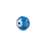 Blue Evil Eye Round Enamel Glass Bead - 6mm - Image 2