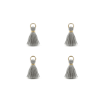 Grey Silk Tassel Bead - 13mm