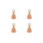 Peach Silk Tassel Bead - 13mm