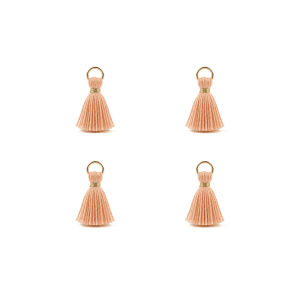 Peach Silk Tassel Bead – 13mm