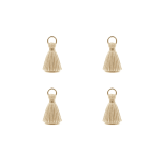 Cream Silk Tassel Bead - 13mm