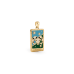 Aries Zodiac Pendant Enamel 18K Gold Plated - 14×28mm 18K Gold Plated - Image 2