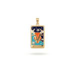 Taurus Zodiac Pendant Enamel 18K Gold Plated - 14×28mm 18K Gold Plated