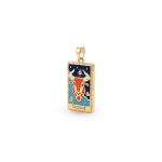 Taurus Zodiac Pendant Enamel 18K Gold Plated - 14×28mm 18K Gold Plated - Image 2