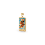 Gemini Zodiac Pendant Enamel 18K Gold Plated - 14×28mm 18K Gold Plated - Image 2
