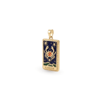 Cancer Zodiac Pendant Enamel Gold Plated - 14×28mm 18K Gold Plated - Image 2