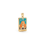 Virgo Zodiac Pendant Enamel 18K Gold Plated - 14×28mm 18K Gold Plated - Image 2