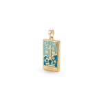 Libra Zodiac Pendant Enamel 18K Gold Plated - 14×28mm 18K Gold Plated - Image 2