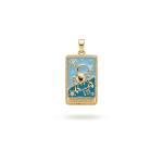 Scorpio Zodiac Pendant Enamel 18K Gold Plated - 14×28mm 18K Gold Plated