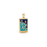 Sagittarius Zodiac Pendant Enamel 18K Gold Plated - 14×28mm 18K Gold Plated - Image 2
