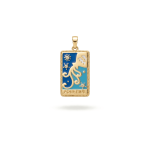 Zodiac Pendant Enamel 18K Gold Plated - 14×28mm 18K Gold Plated