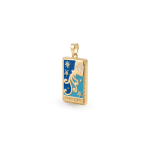 Zodiac Pendant Enamel 18K Gold Plated - 14×28mm 18K Gold Plated - Image 2