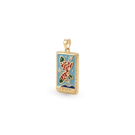 Zodiac Pendant Enamel  18K Gold Plated - 14×28mm 18K Gold Plated - Image 2