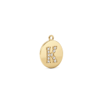 Letter K Alphabet Charm with Pave CZ Stones - 9×10mm 18K Gold Plated - Image 2