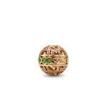 Filigre Pink,Green Round  Enamel Bead - 10mm 18K Gold Plated - Image 2