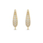 Shepherd's Hook Earring Connector with Pave CZ Stones - 10×16mm 18K Gold plated - Image 2