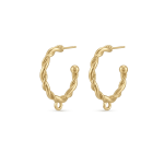 Twisted C Hook Earring Connector - 18mm 18K Gold plated