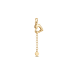 Heart Lobster Clasp with Extension Chain - 10×13mm 18K Gold Plated - Image 2