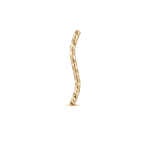 Wavy Engraved Texture Tube Bead - 1.5×20mm 18K Gold Plated - Image 2