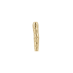 Hammered Tube Bead - 4×20mm 18K Gold Plated - Image 2