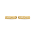 Spiral Cut Tube Bead - 2×8mm 18K Gold Plated