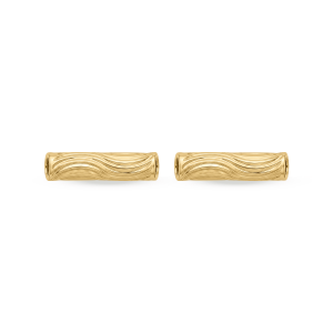 Spiral Cut Tube Bead – 2×8mm 18K Gold Plated