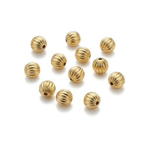 Watermelon Spacer Bead – 4mm 18K Gold Plated