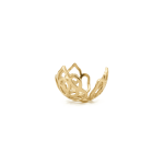Filigree Flower Bead Cap - 7×11mm 18K Gold Plated - Image 2