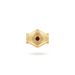 Lozenge Bead whit Pink CZ Stone - 5×6mm 18K Gold Plated