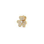 Three-Leaf Clover Open Box Clasp with Pave CZ Stones - 16mm 18K Gold Plated - Image 2