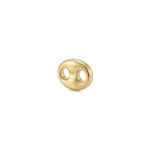 Double Loop Oval Connector Link - 6×8mm 18K Gold Plated - Image 2