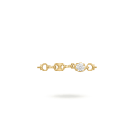 Crystal Connector Link Chain - 7×40mm 18K Gold Plated