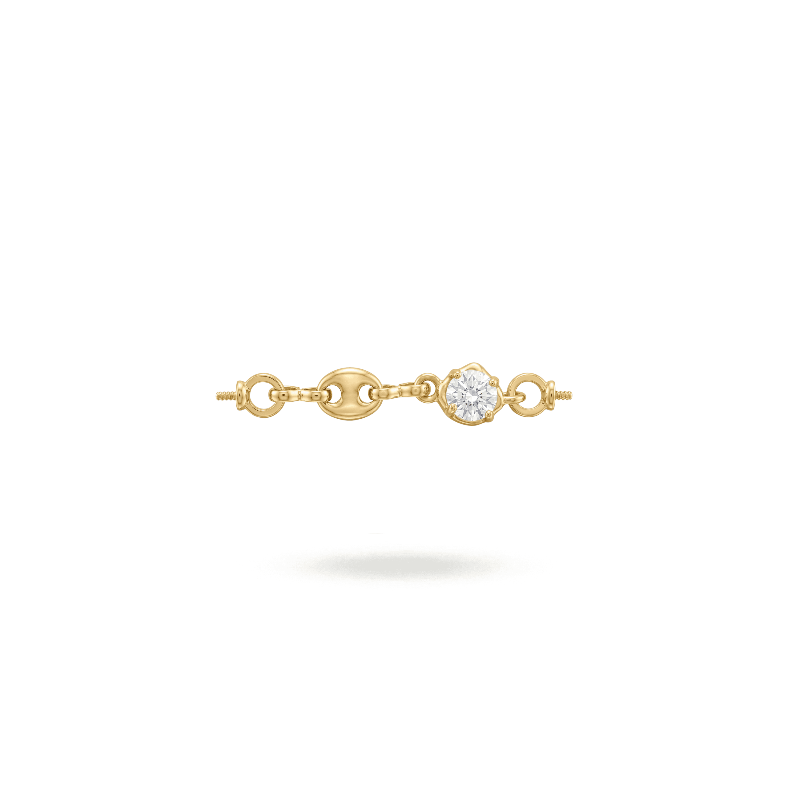 2995 Crystal Connector Link Chain - 7×40mm 18K Gold Plated - Image 1