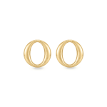 Smooth Oval Connector Link - 13×14mm 18K Gold Plated