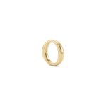 Smooth Oval Connector Link - 13×14mm 18K Gold Plated - Image 2