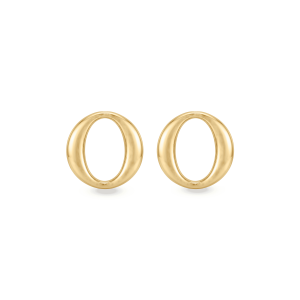 Smooth Oval Connector Link – 13×14mm 18K Gold Plated