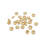 Flower Bead Cap - 6mm 18K Gold Plated