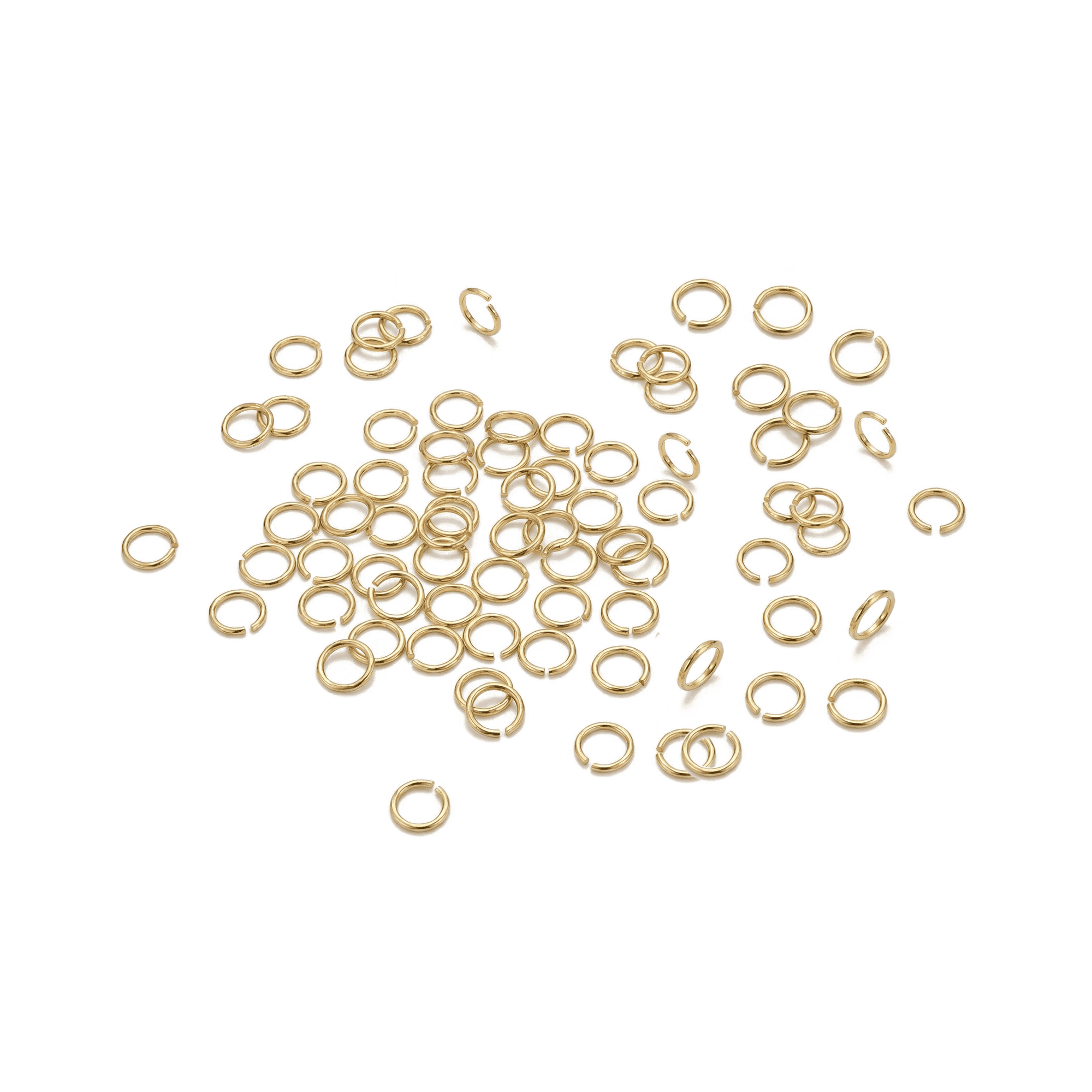 3005-1 Open Jump Ring - 3mm (0.3mm Wire) 18K Gold Plated - Image 1