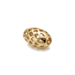 Filigree Oval Bead - 5×11mm 18K Gold Plated - Image 2